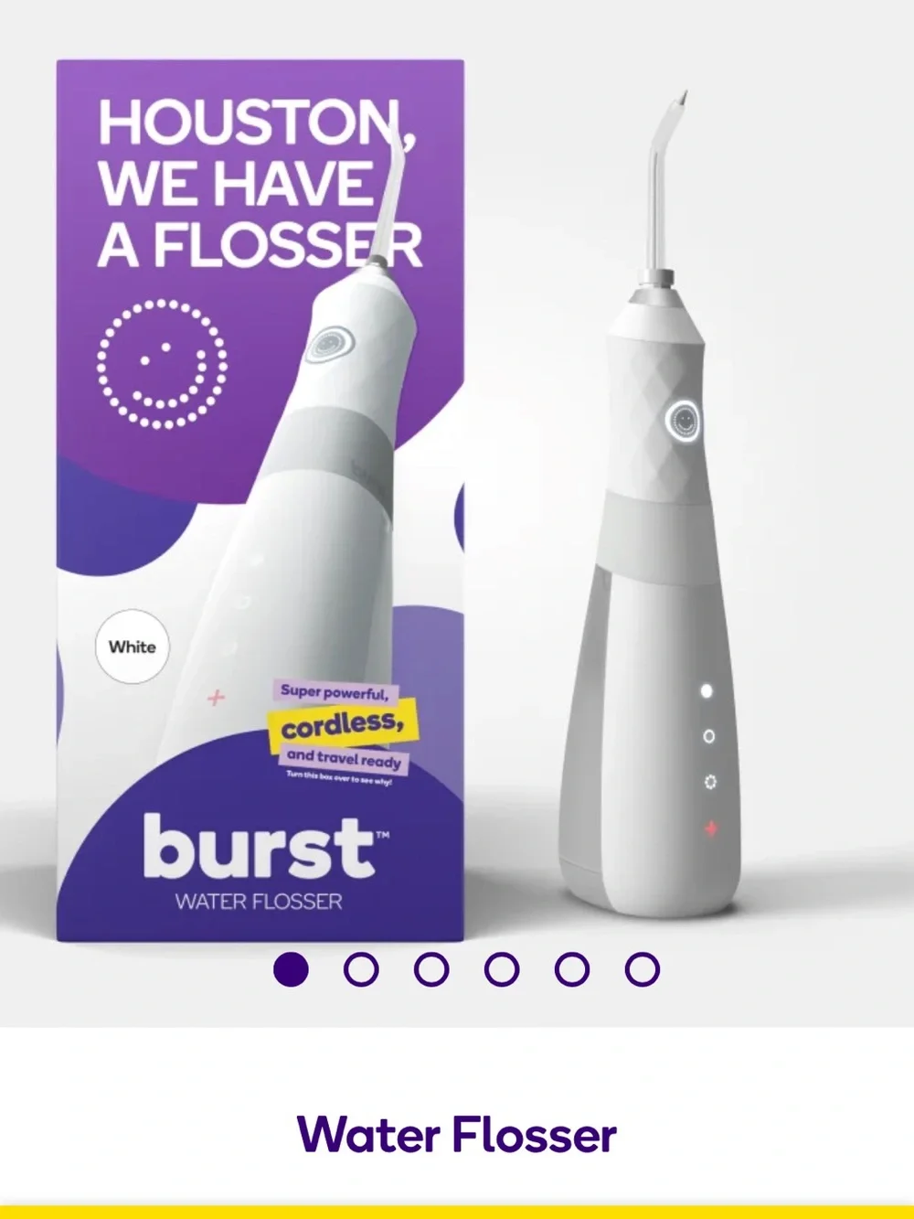 Burst water flosser